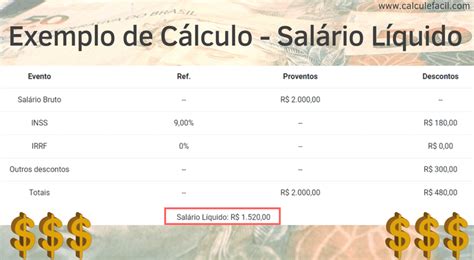 calculo do salario liquido - banco central do brasil